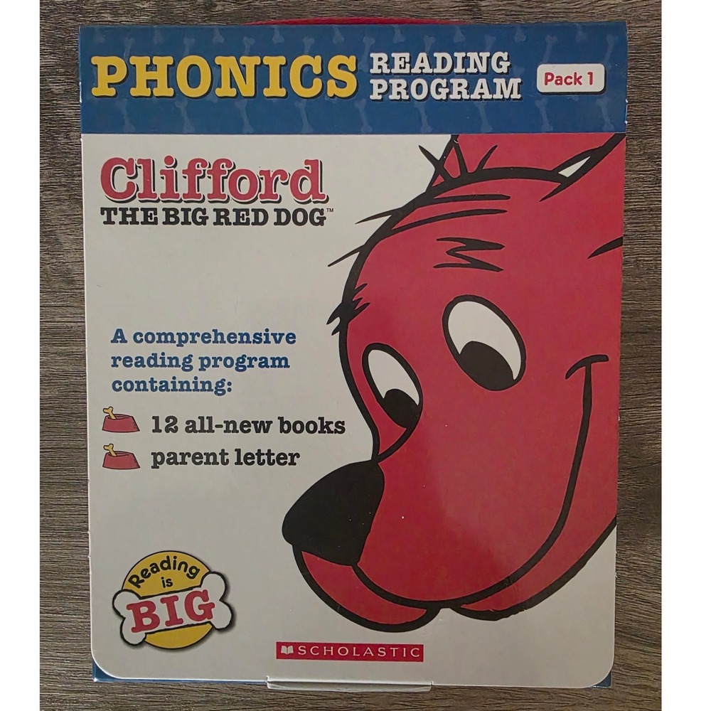 Scholastic Clifford the Big Red Dog Phonics Reading Program 12 Book Set SEALED